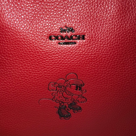 Coach Minni Mouse City Zip Tote with Motif - Red New with tags - Picture 3 of 8